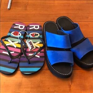 ROXY Flip Flop + Bonus pair shoes sz 10